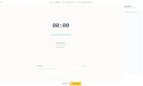 CogniNote — Plateforme SaaS pour thérapeutes