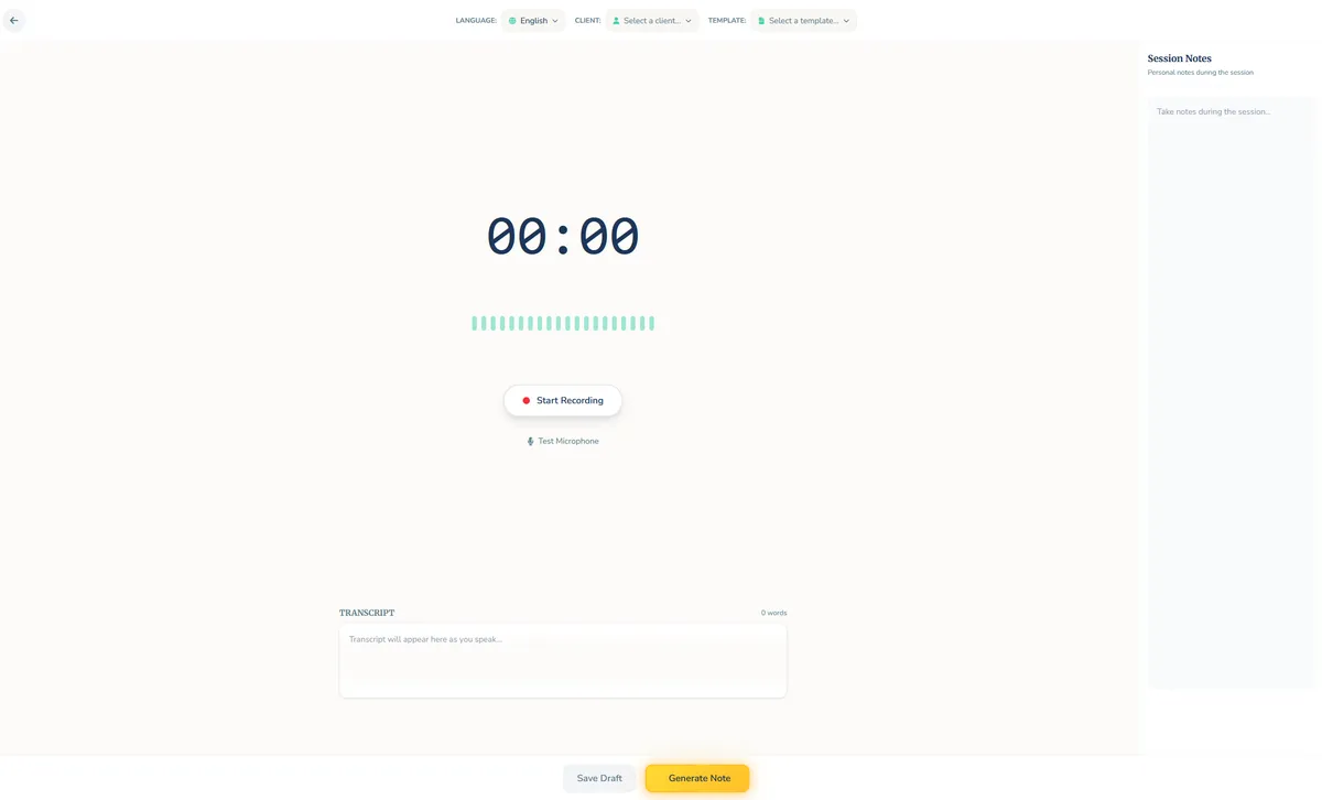 CogniNote — Plateforme SaaS pour thérapeutes